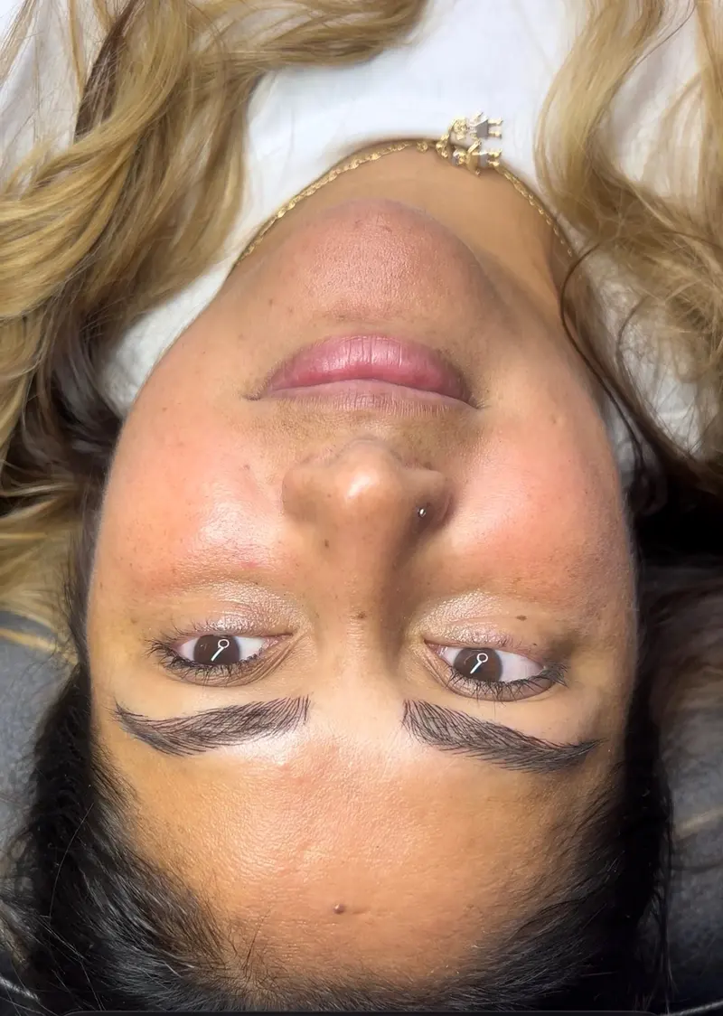 After microblading, healed result